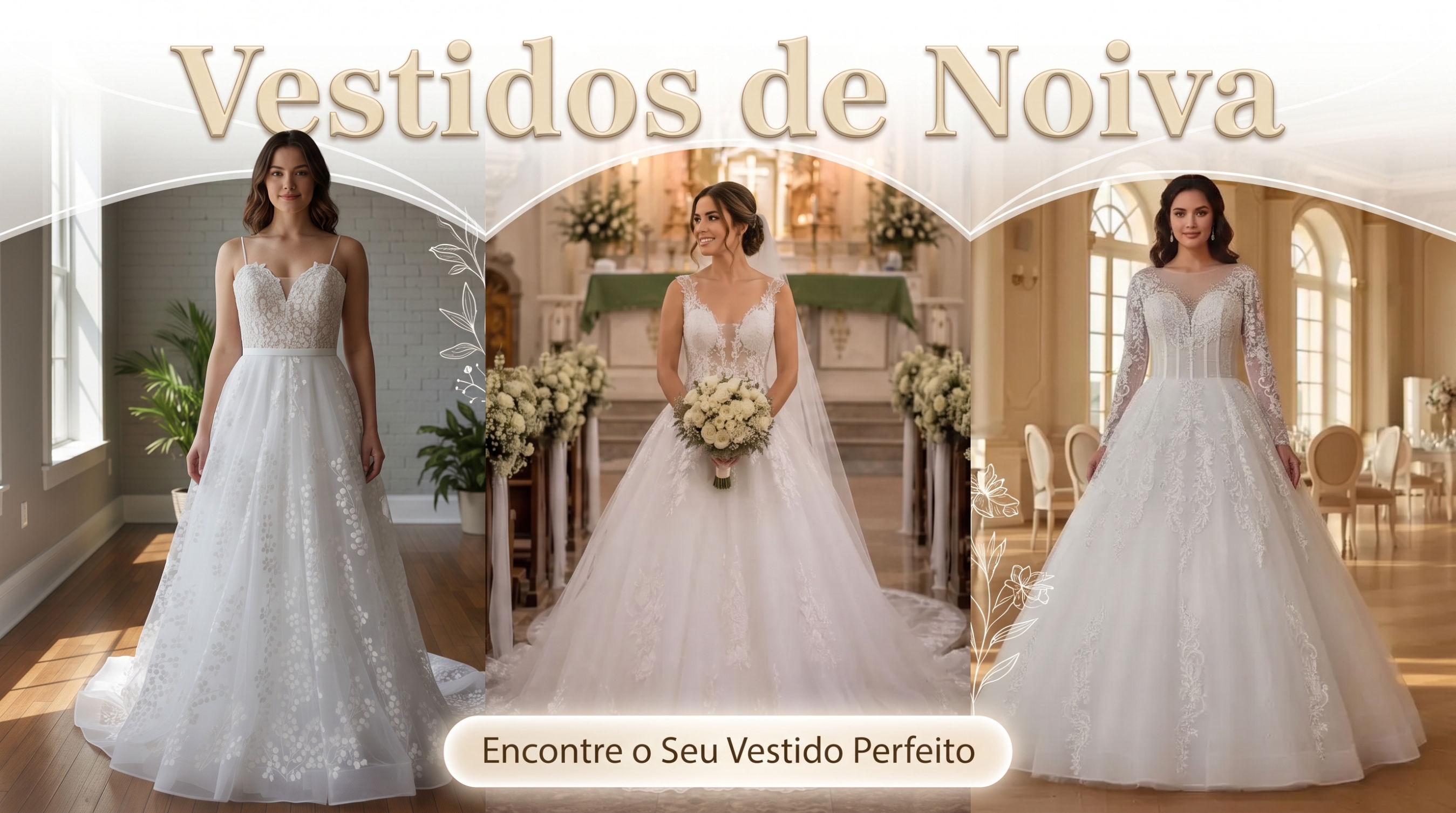 Vestidos de noiva: modelos perfeitos para casamento civil e religioso